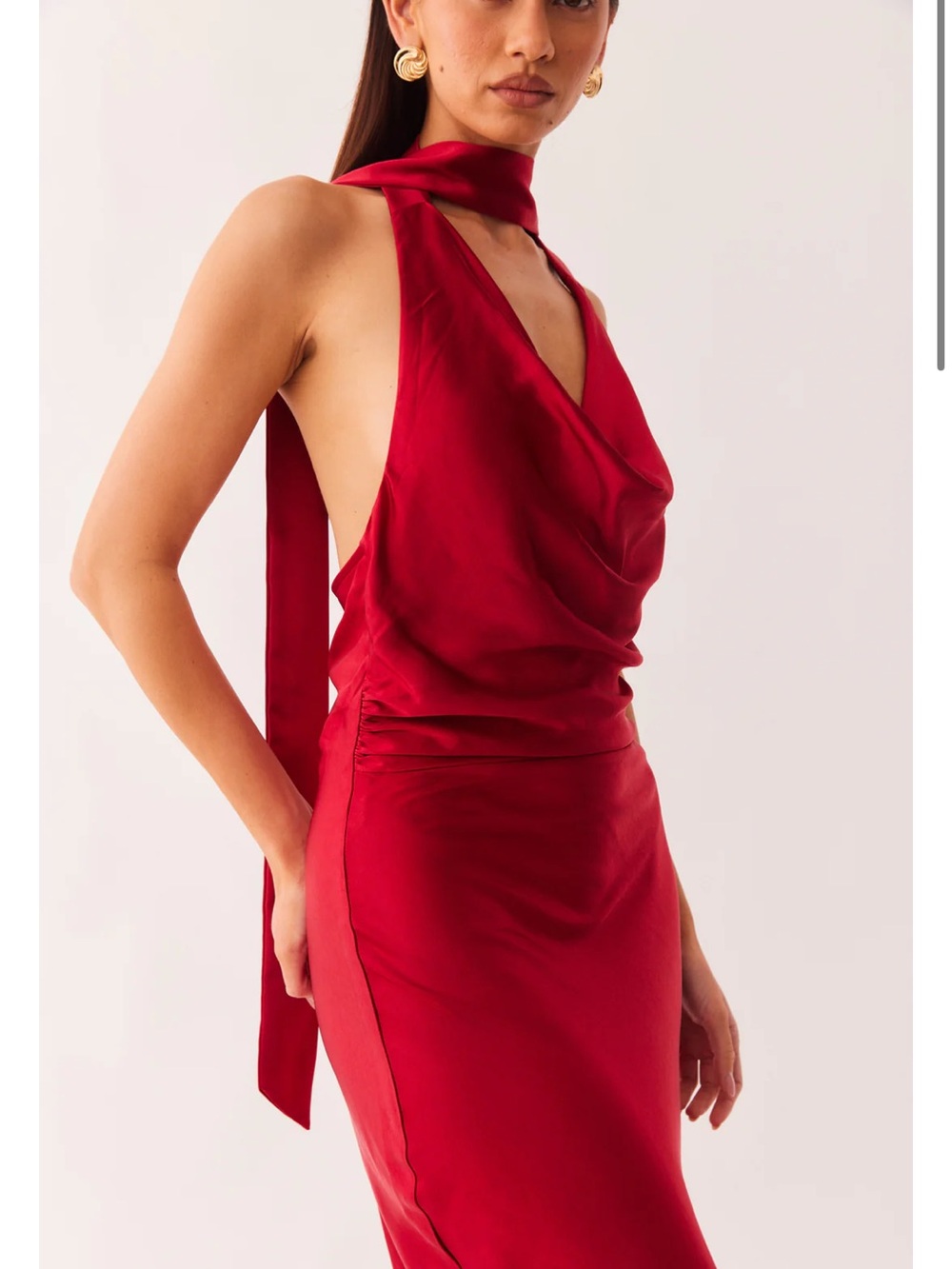 SNDYS Rosanna Maxi Dress in Red - Picture 3 of 7